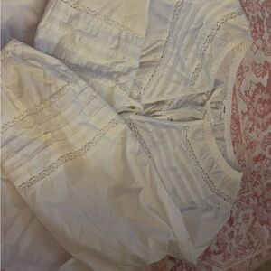 Aerie Cream Blouse with Bow Detail